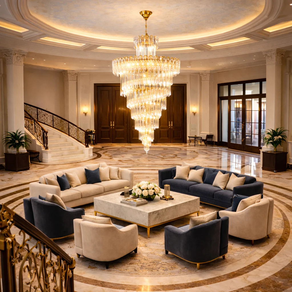 Bespoke chandelier designed for a luxury interior project