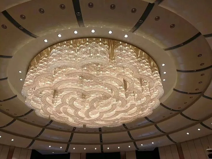 Custom chandelier designed for hotel lobby