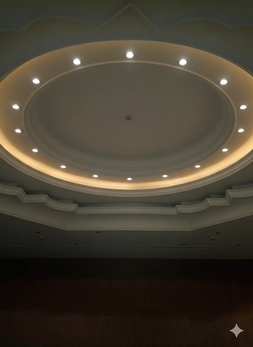 Old chandelier installation